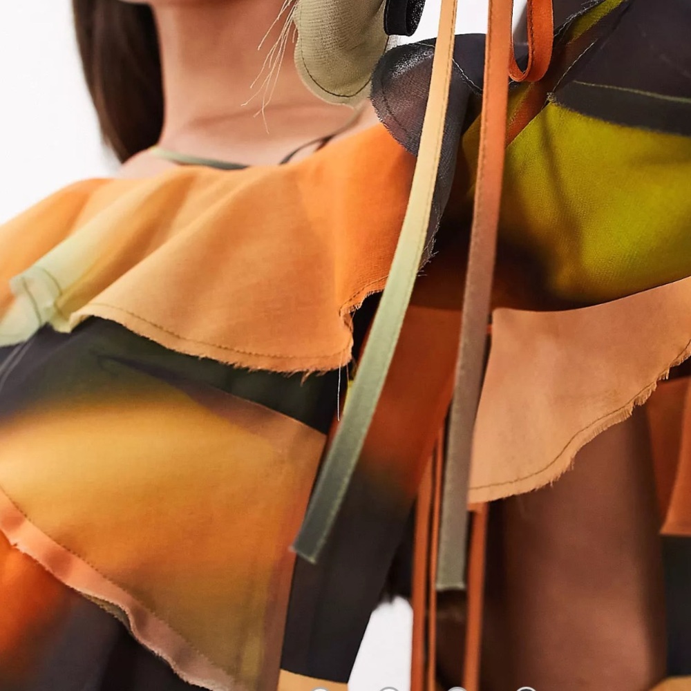 WATERCOLOR ASYMMETRICAL DRESS - Picture 2 of 4